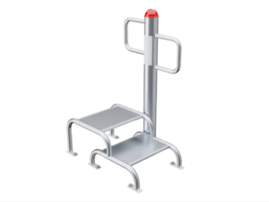 playfit Allenatore a gradini K05006 – attrezzo fitness outdoor in acciaio inossidabile, vista prodotto su sfondo bianco