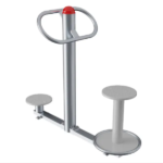 playfit Allenatore dorsale K05011 – attrezzo fitness outdoor in acciaio inossidabile, vista prodotto su sfondo bianco