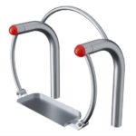 playfit Slalomtrainer K05018 – Outdoor-Fitnessgerät aus Edelstahl, Produktansicht auf weissem Hintergrund