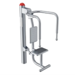playfit Oberkörpertrainer - Pressen K05029 – Outdoor-Fitnessgerät aus Edelstahl, Produktansicht auf weissem Hintergrund