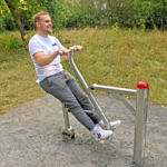 appareil de fitness extérieur playfit Rider K05040 – rider à bascule avec mécanisme à levier