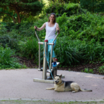 playfit Entraîneur complet K05042 – vue latérale dans un parc public avec pelouse